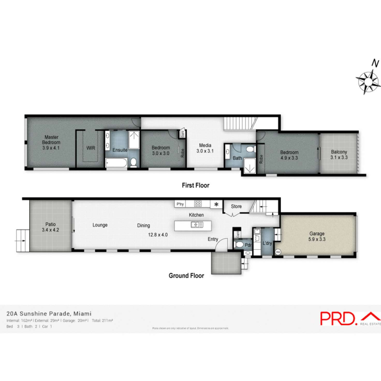 Floorplan of Homely semiDetached listing, 20a Sunshine Parade, Miami QLD 4220