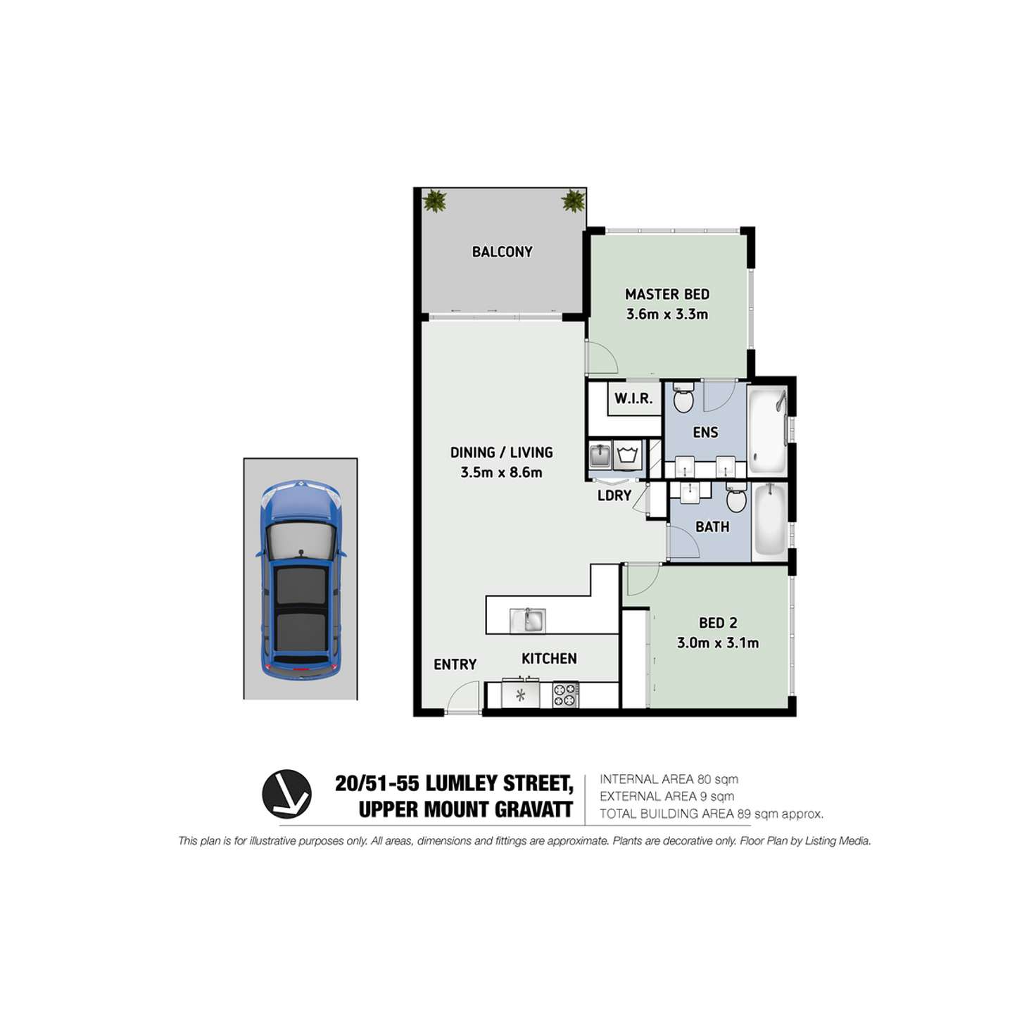 Floorplan of Homely apartment listing, 20/51-55 Lumley Street, Upper Mount Gravatt QLD 4122