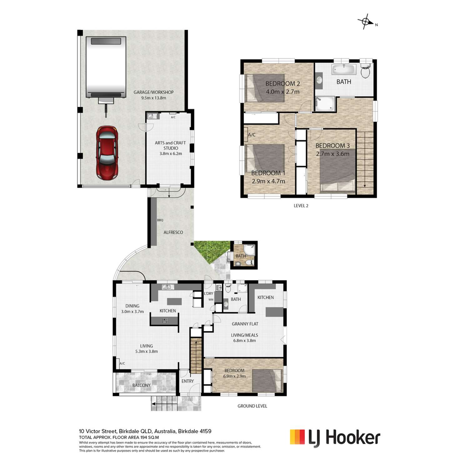 Floorplan of Homely house listing, 10 Victor Street, Birkdale QLD 4159