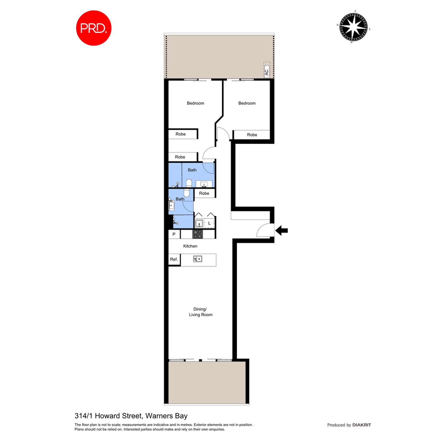 Floorplan of Homely apartment listing, 314/1 Howard Street, Warners Bay NSW 2282