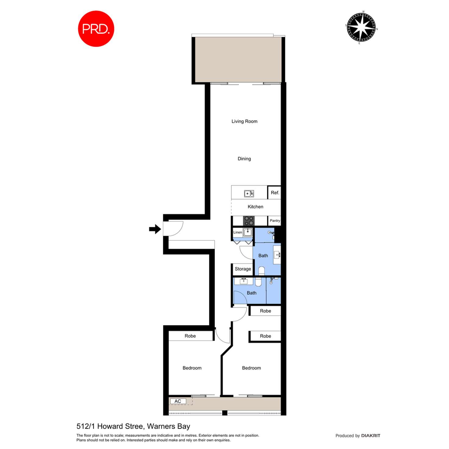 Floorplan of Homely apartment listing, 512/1 Howard Street, Warners Bay NSW 2282
