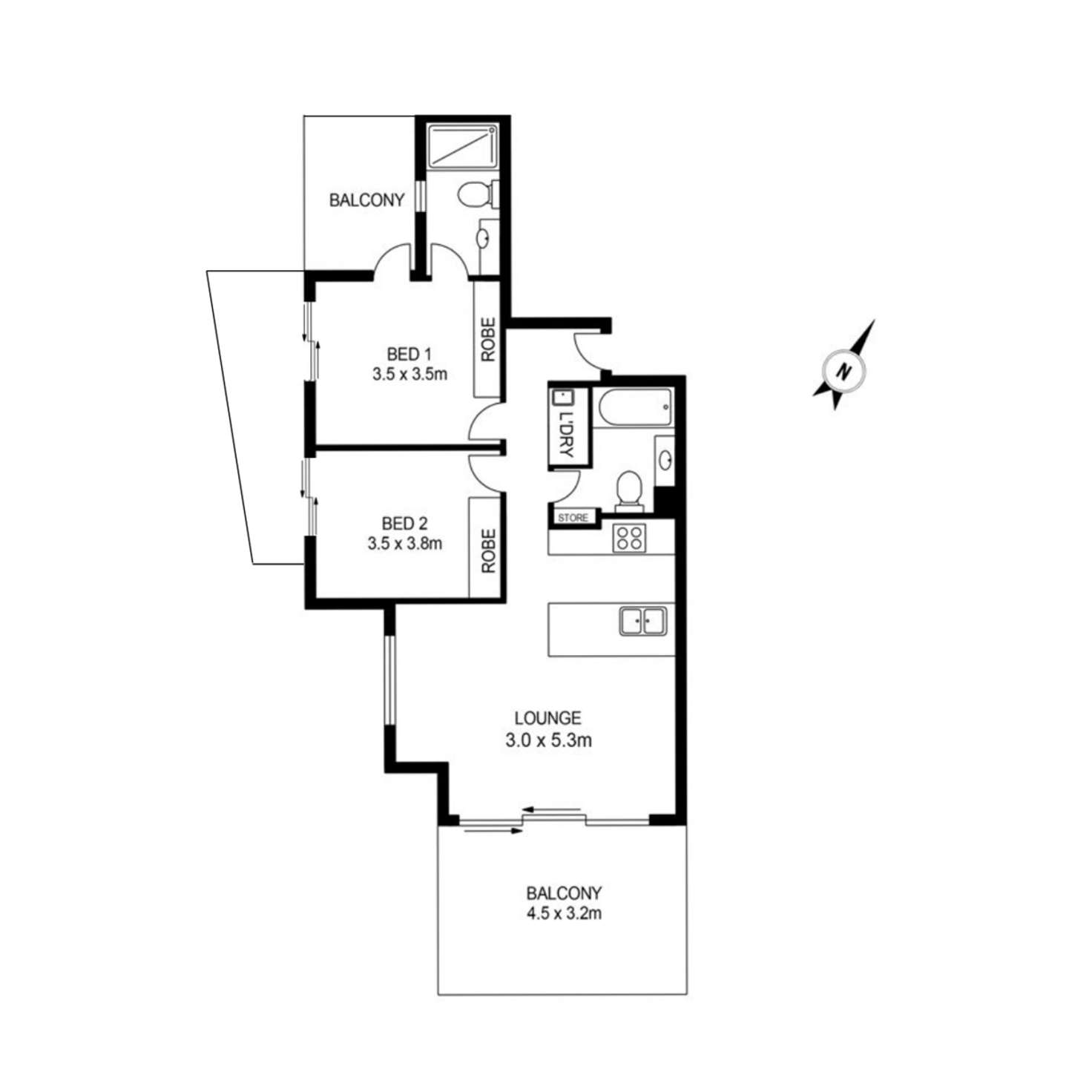 Floorplan of Homely apartment listing, 1803/361 Turbot Street, Spring Hill QLD 4000