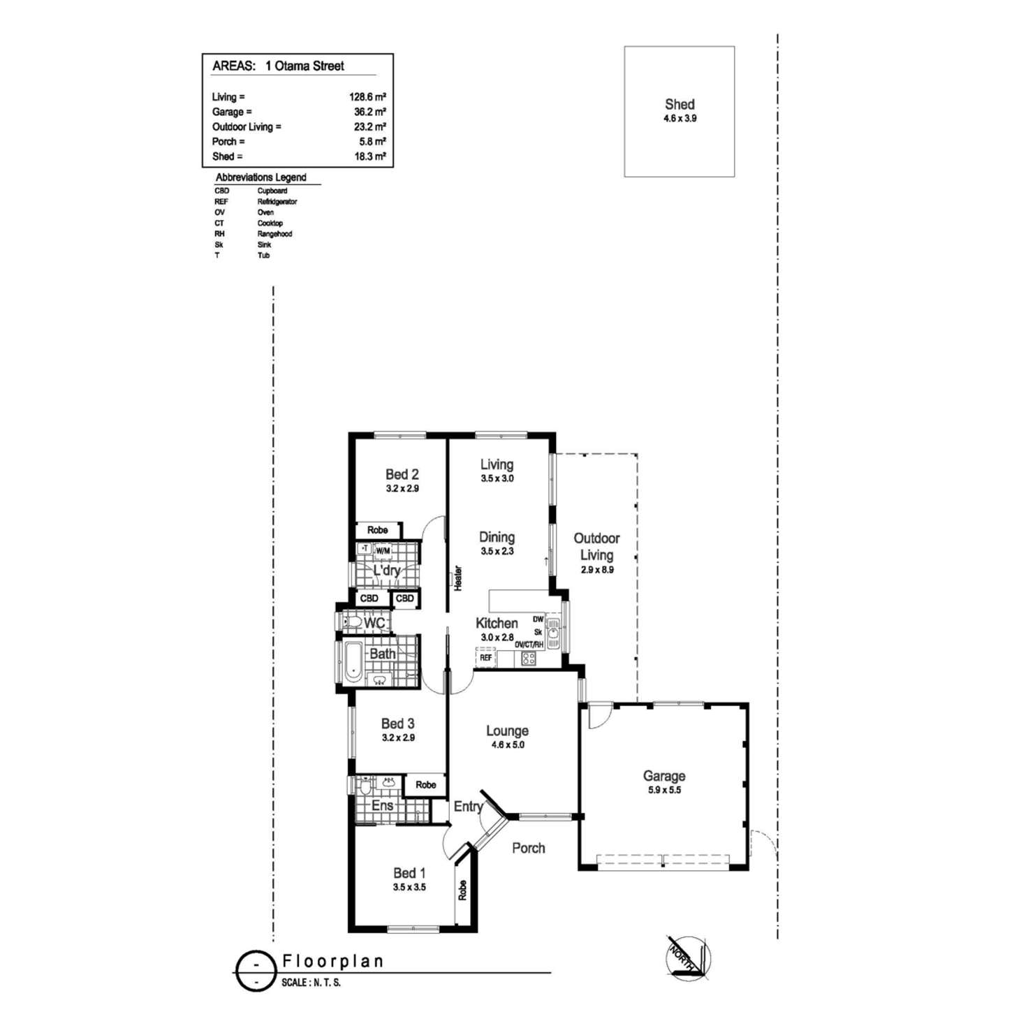 Floorplan of Homely house listing, 1 Otama Street, Glenfield Park NSW 2650