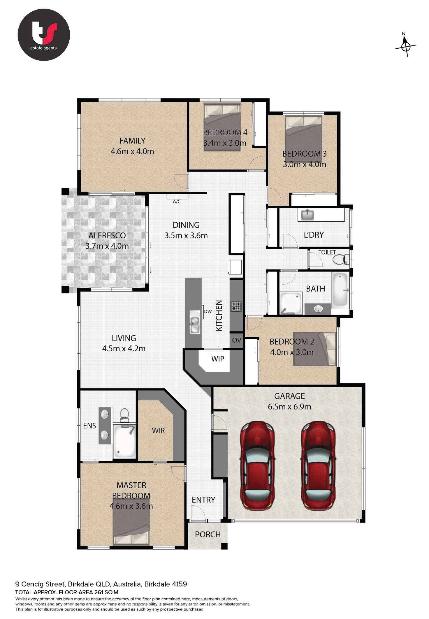 Floorplan of Homely house listing, 9 Cencig Street, Birkdale QLD 4159