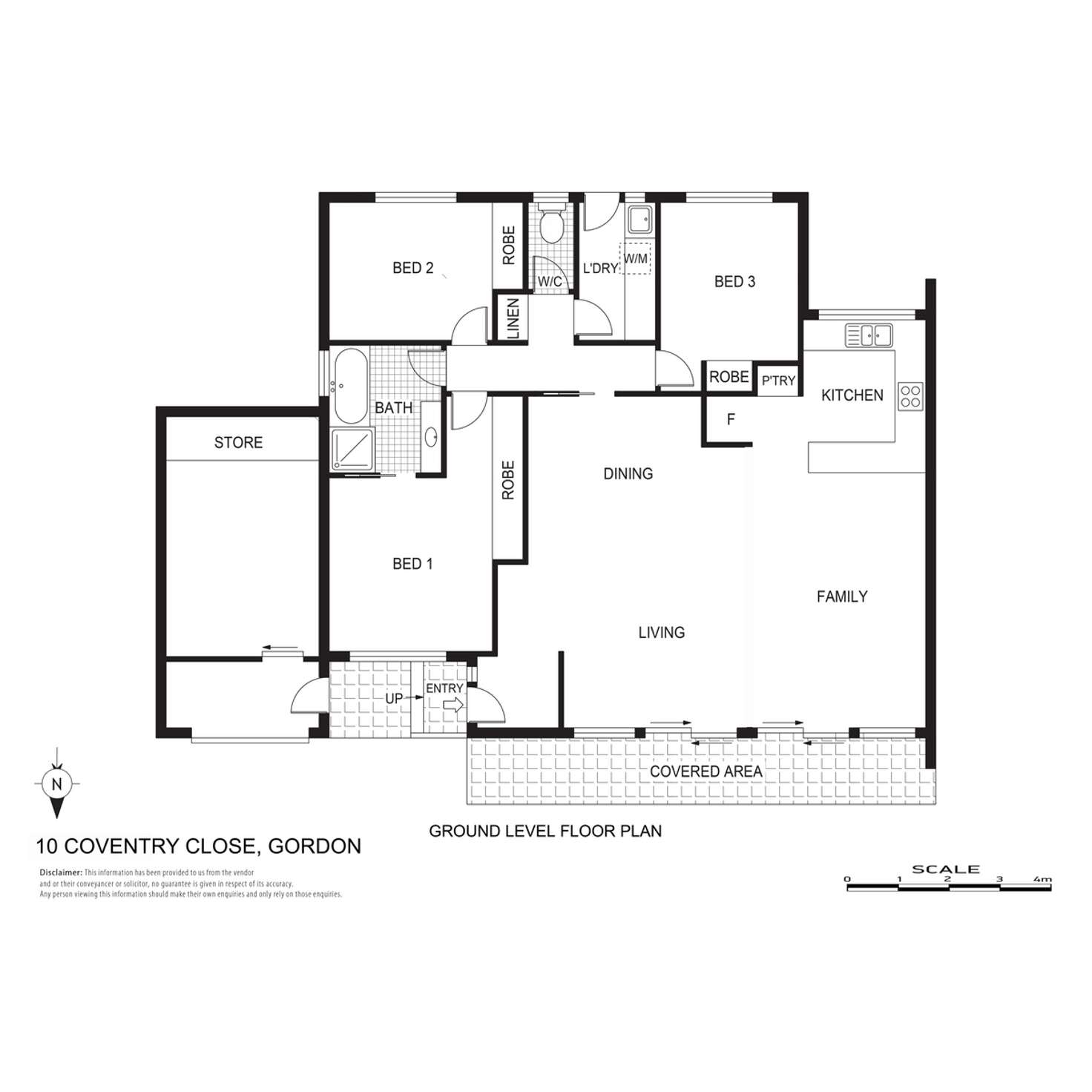 Floorplan of Homely house listing, 10 Coventry Close, Gordon ACT 2906