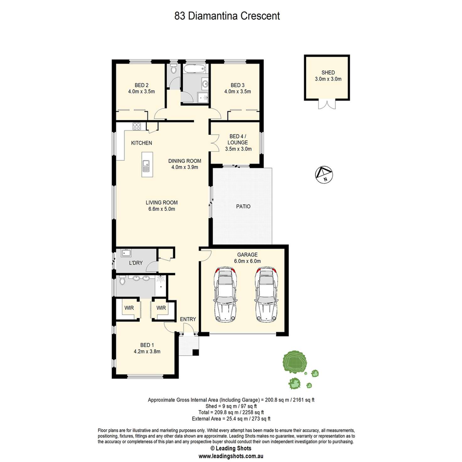 Floorplan of Homely house listing, 83 Diamantina Crescent, Fitzgibbon QLD 4018