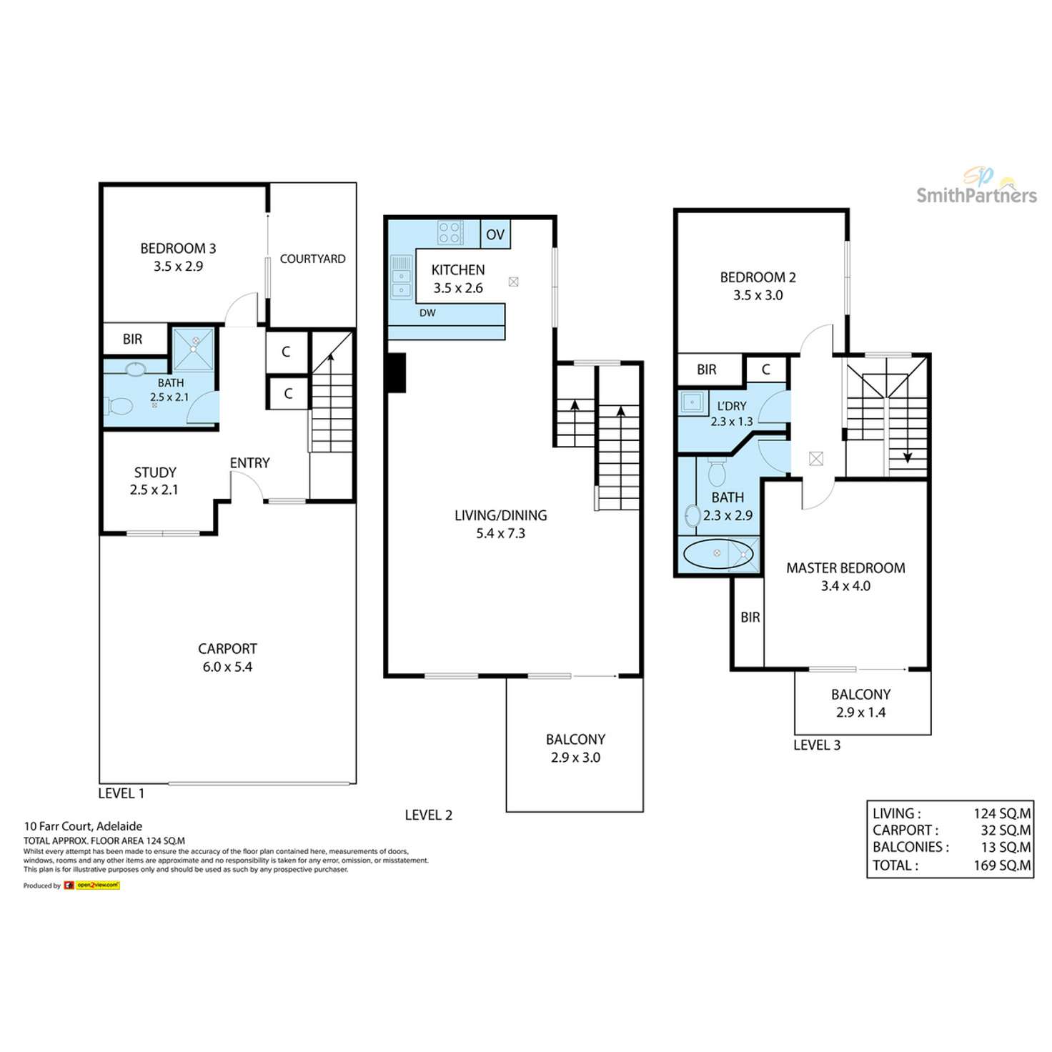 Floorplan of Homely townhouse listing, 10 Farr Court, Adelaide SA 5000