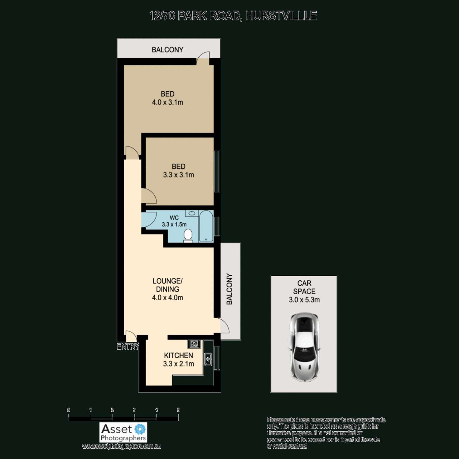 Floorplan of Homely apartment listing, 12/70 Park Road, Hurstville NSW 2220