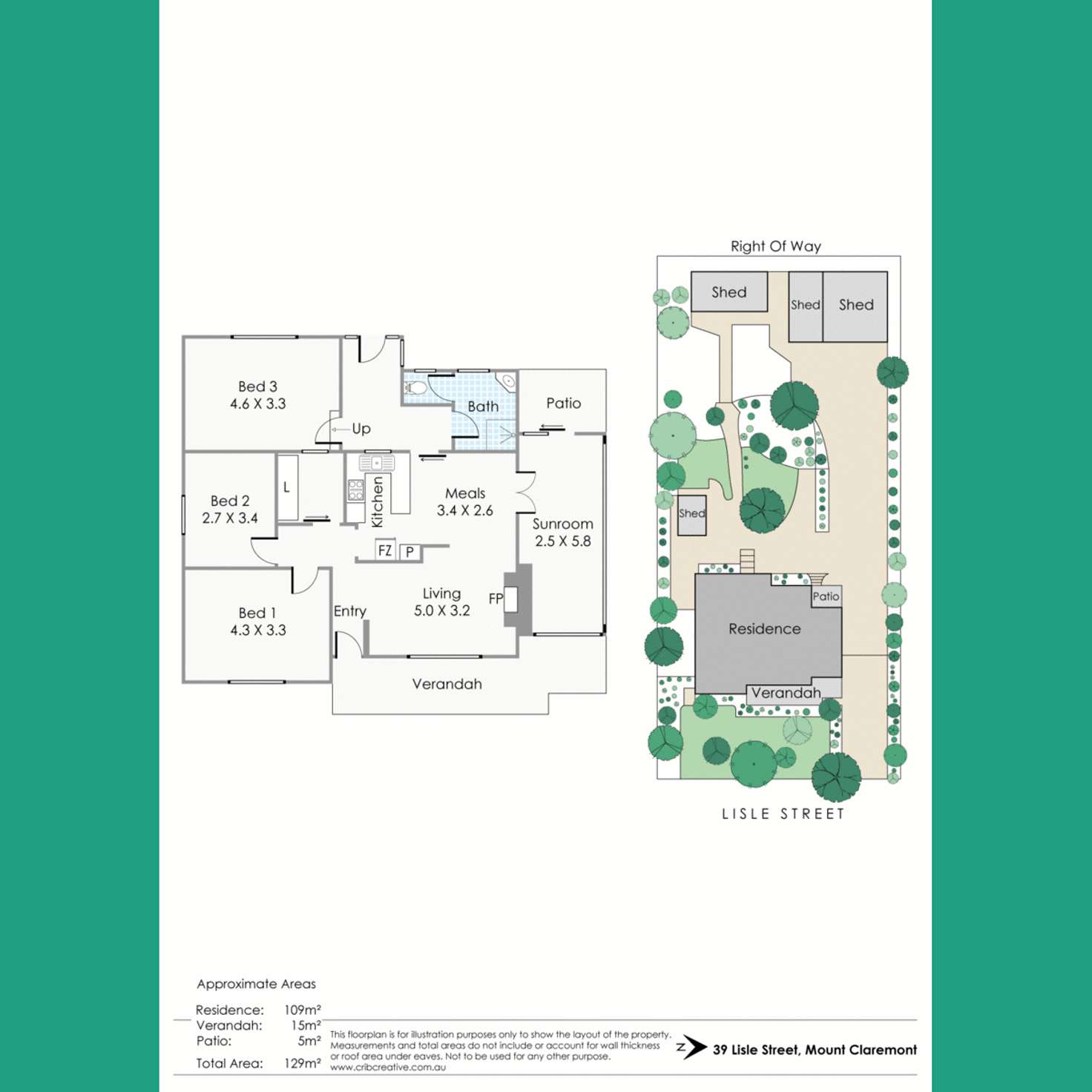 Floorplan of Homely house listing, 39 Lisle Street, Mount Claremont WA 6010