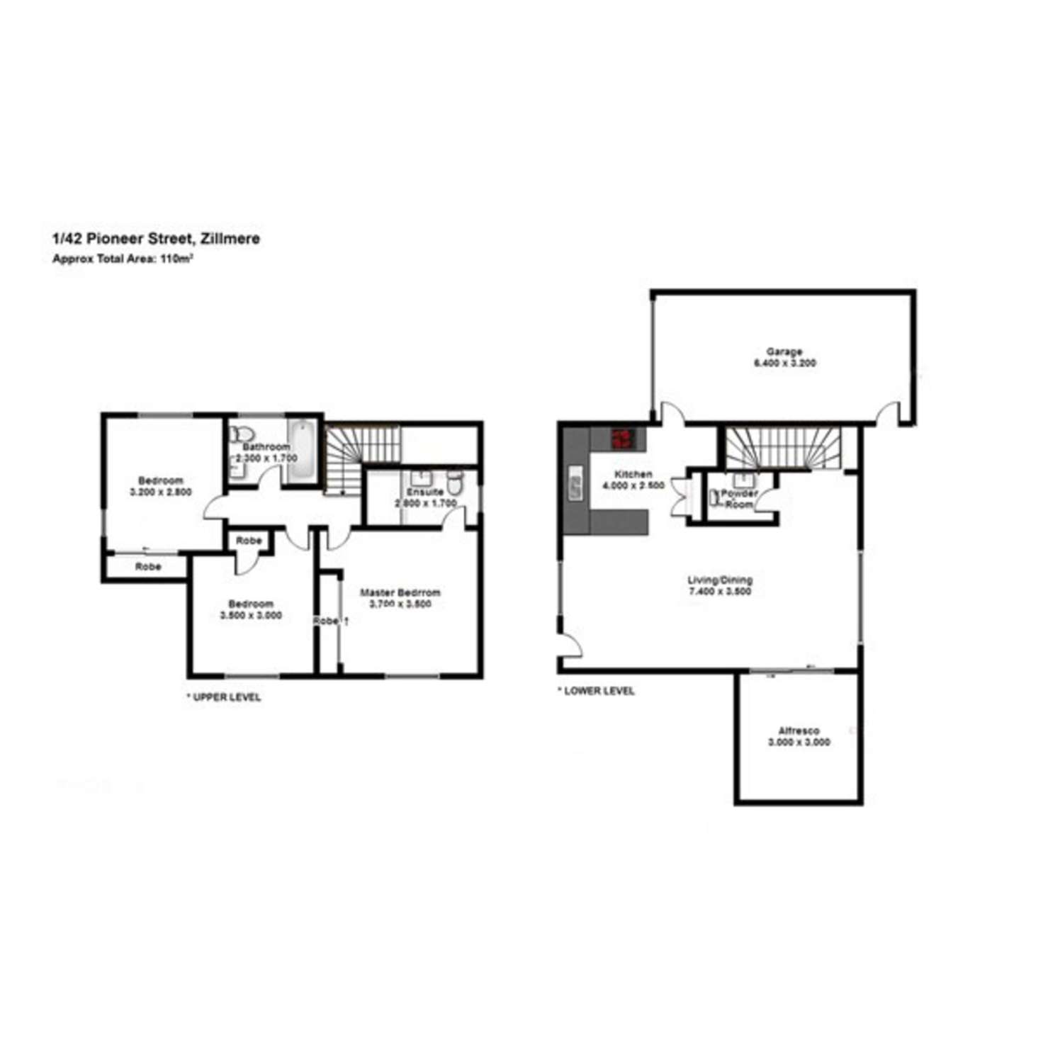 Floorplan of Homely townhouse listing, 1/42 Pioneer Street, Zillmere QLD 4034