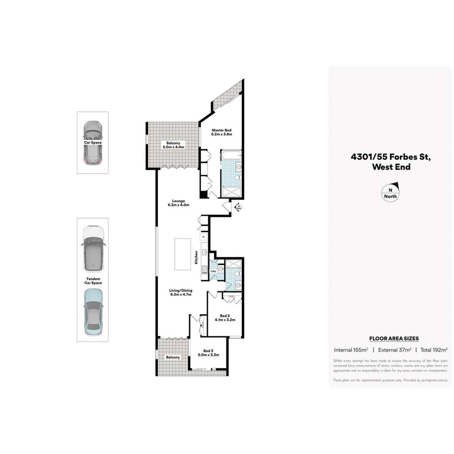 Floorplan of Homely unit listing, 4301/55 Forbes Street, West End QLD 4101