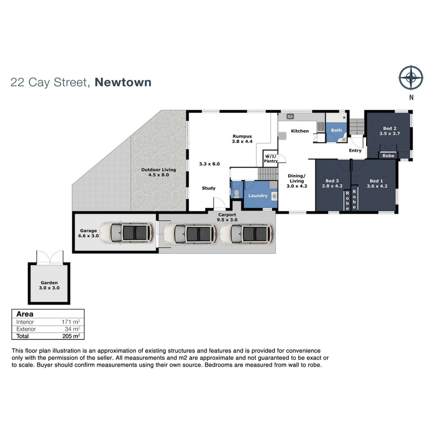 Floorplan of Homely house listing, 22 Cay Street, Newtown QLD 4350