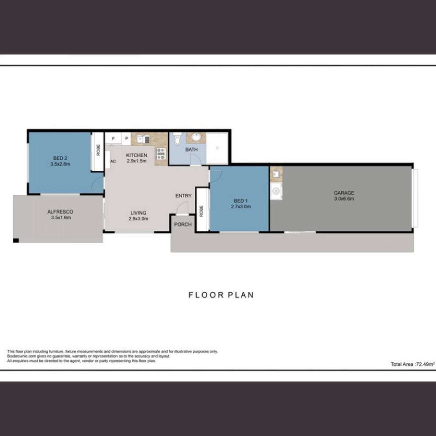 Floorplan of Homely semiDetached listing, 26 Elandra Street, Burpengary QLD 4505