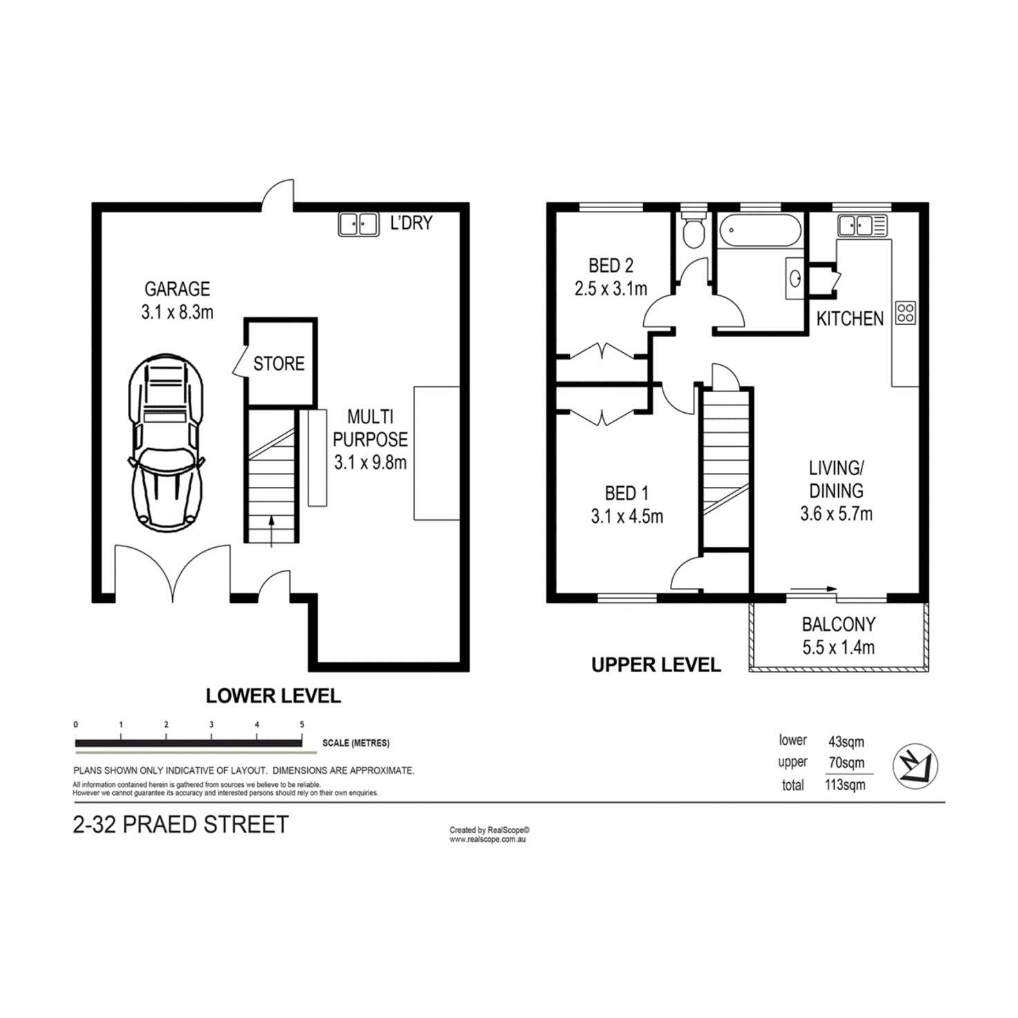 Floorplan of Homely unit listing, 2/32 Praed Street, Red Hill QLD 4059