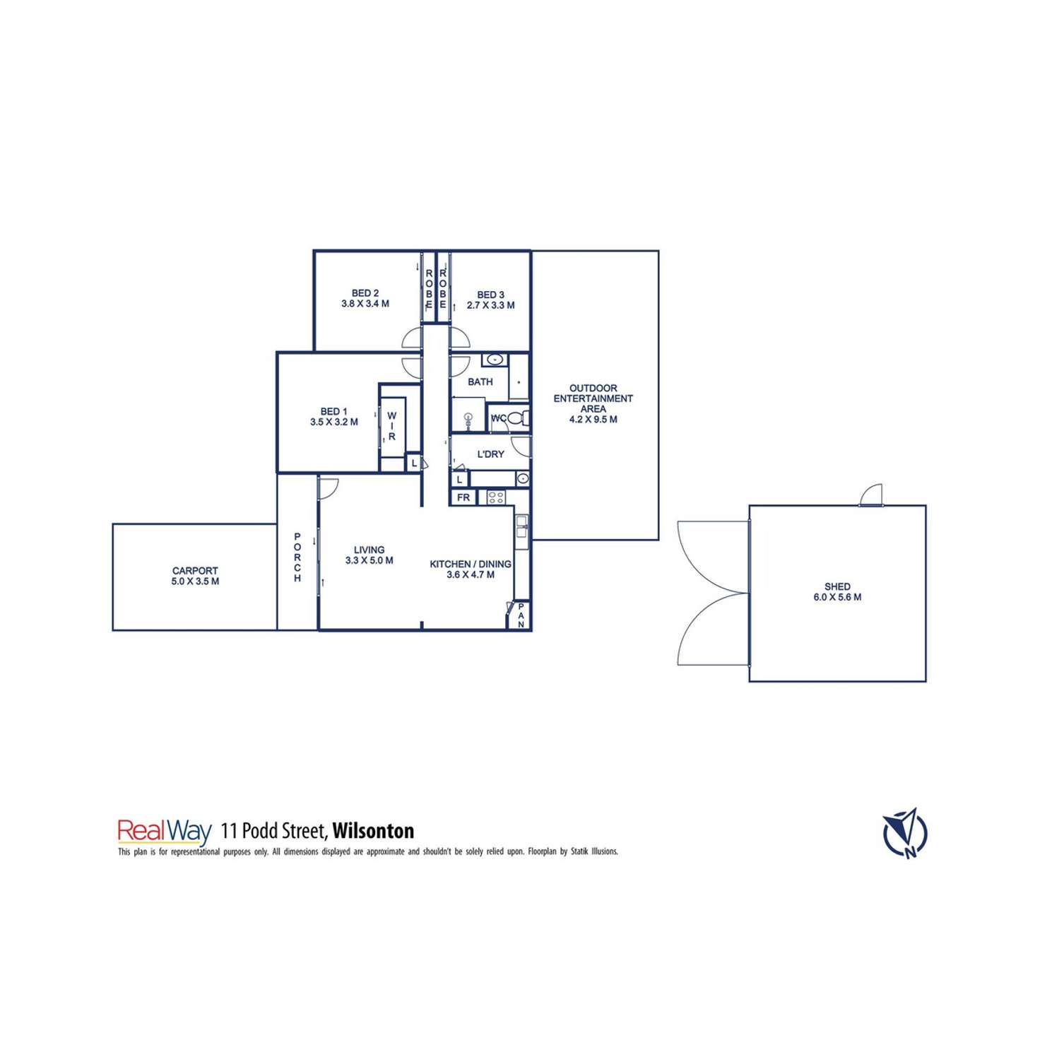 Floorplan of Homely house listing, 11 Podd Street, Wilsonton QLD 4350