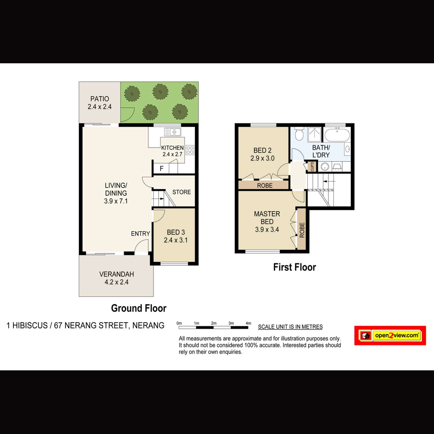 Floorplan of Homely townhouse listing, 1 Hibiscus/67 Nerang Street, Nerang QLD 4211