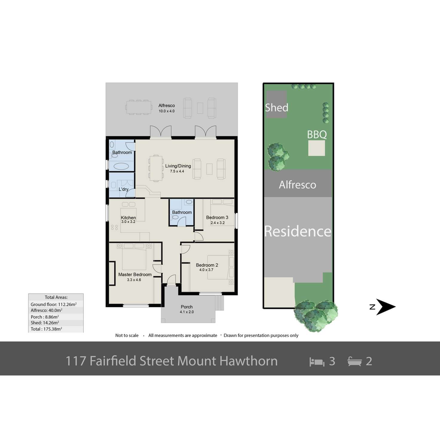Floorplan of Homely house listing, 117 Fairfield Street, Mount Hawthorn WA 6016