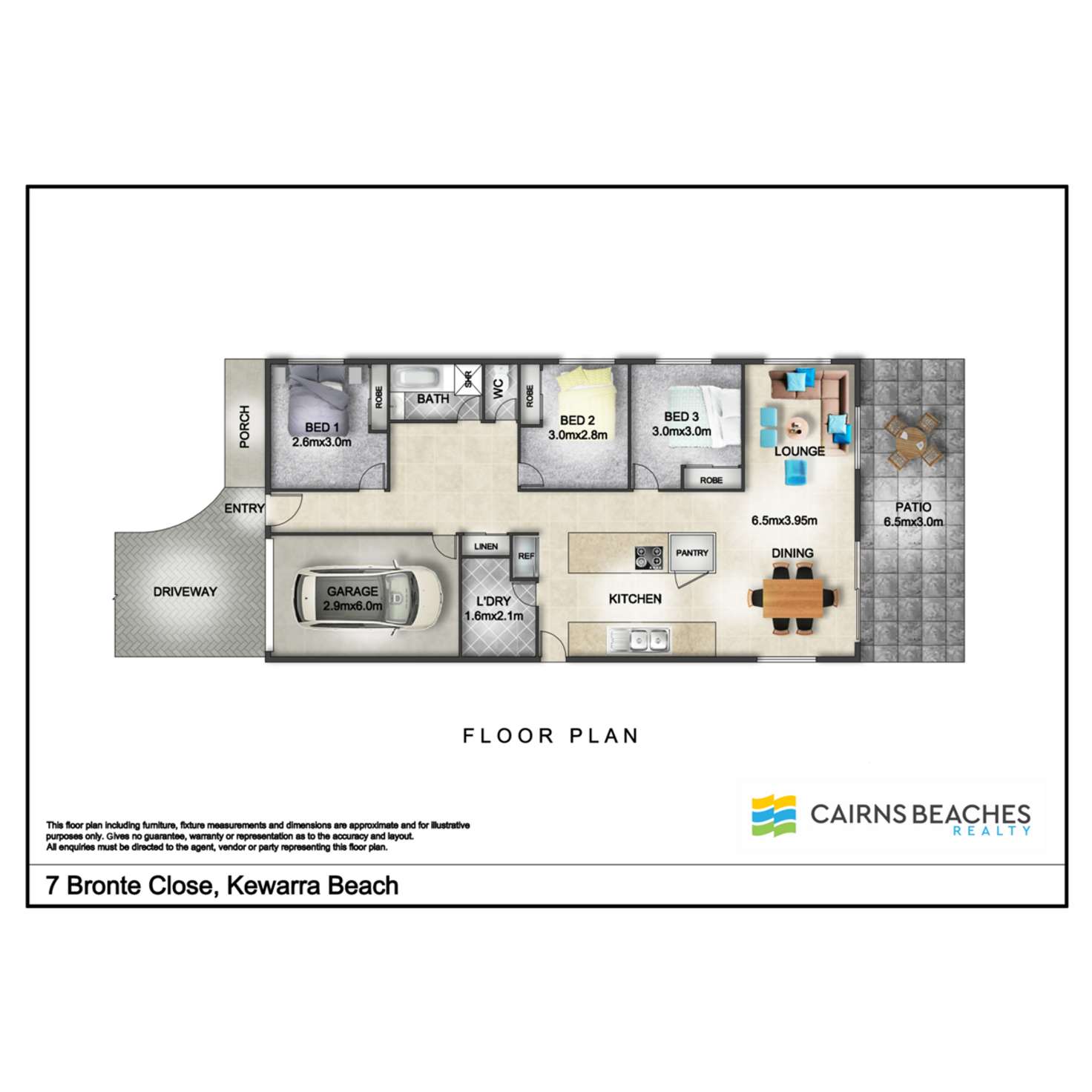 Floorplan of Homely house listing, 7 Bronte Close, Kewarra Beach QLD 4879