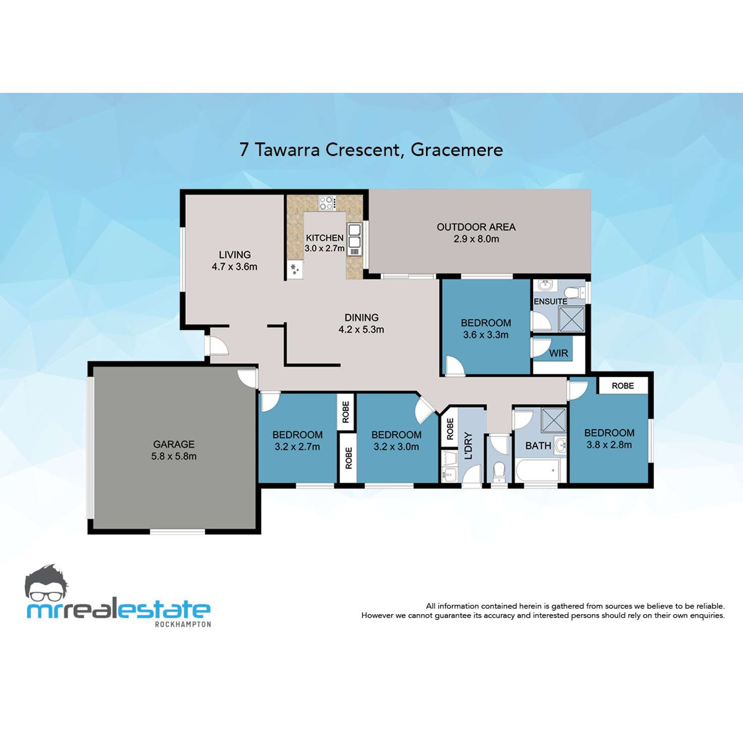 Floorplan of Homely house listing, 7 Tawarra Crescent, Gracemere QLD 4702