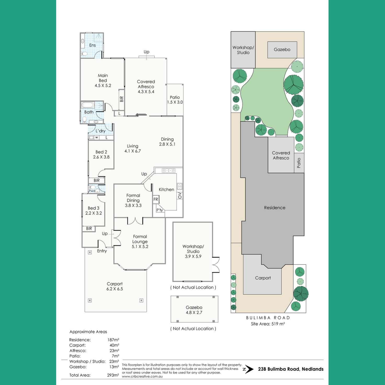 Floorplan of Homely semiDetached listing, 23B Bulimba Road, Nedlands WA 6009