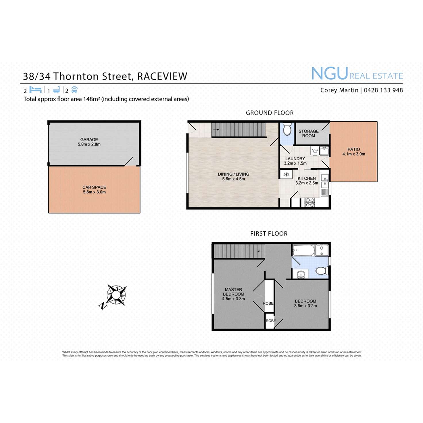 Floorplan of Homely unit listing, 38/34 Thornton Street, Raceview QLD 4305