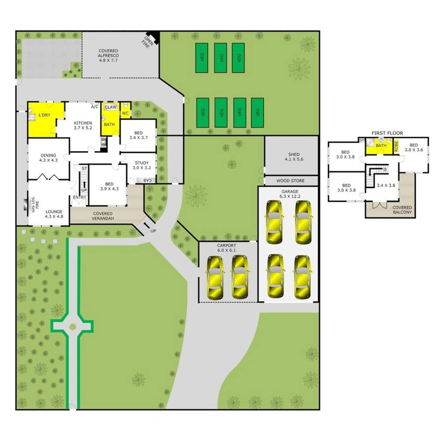 Floorplan of Homely house listing, 56 Fisher Street, Portarlington VIC 3223