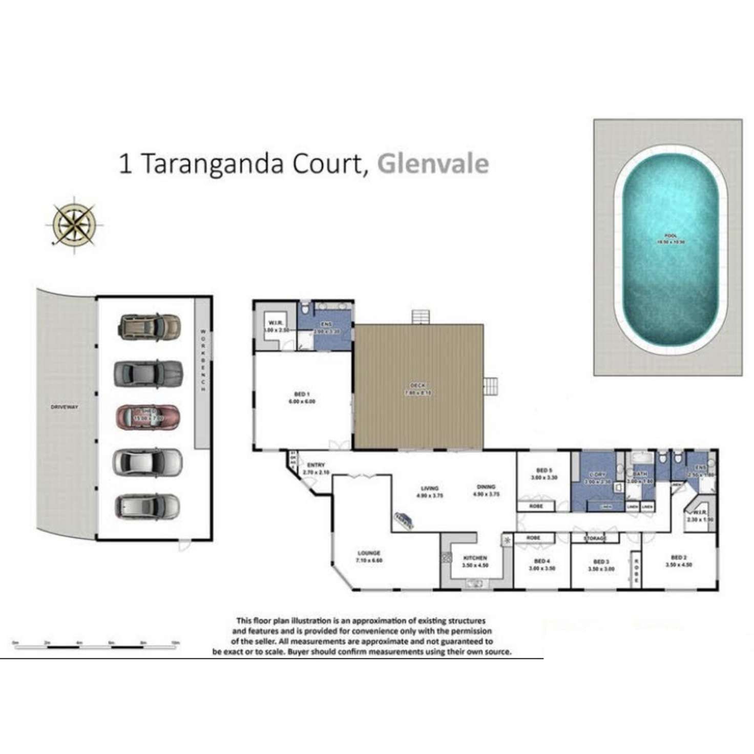 Floorplan of Homely house listing, 1 Tarranganda Court, Glenvale QLD 4350