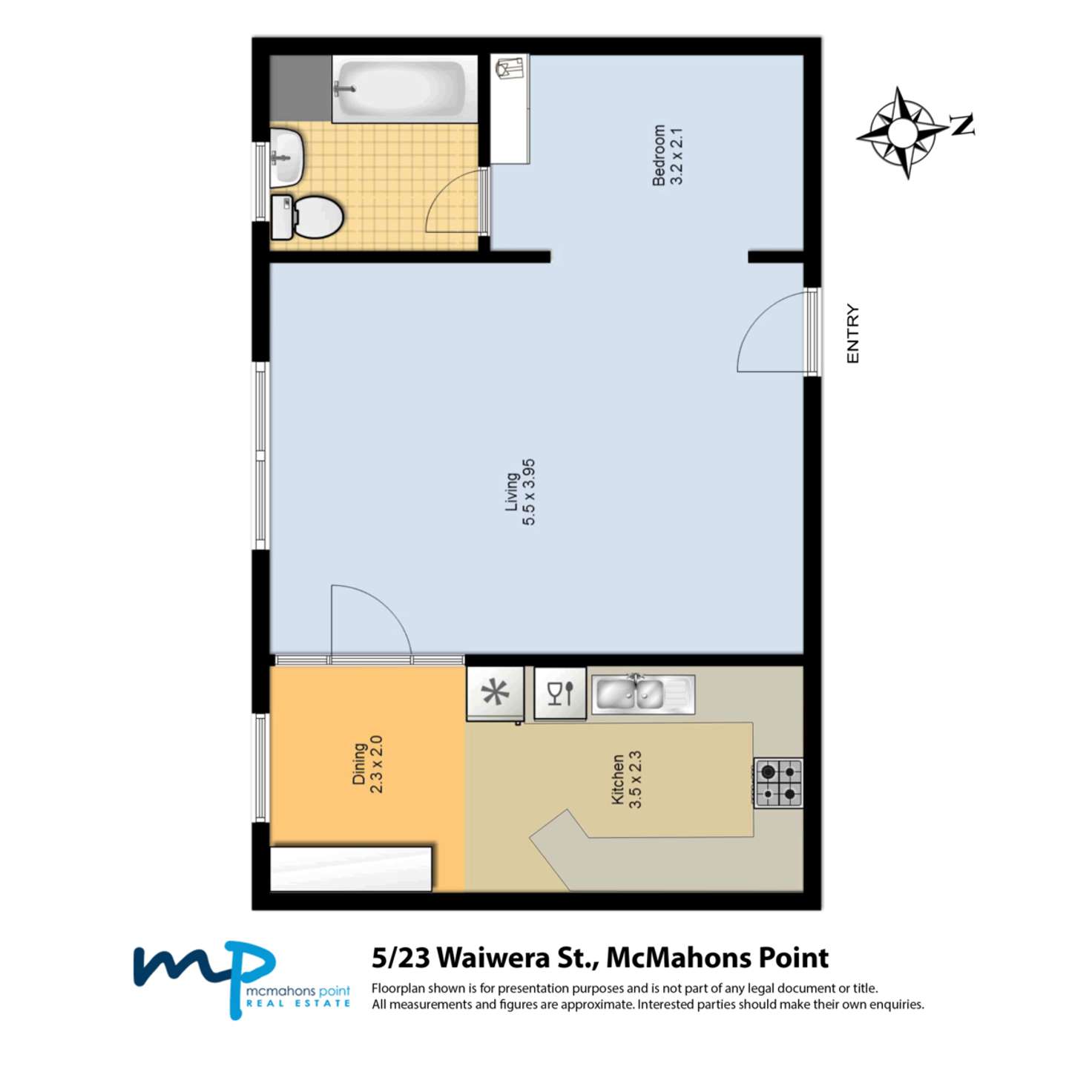 Floorplan of Homely apartment listing, 5/23 Waiwera Street, Mcmahons Point NSW 2060