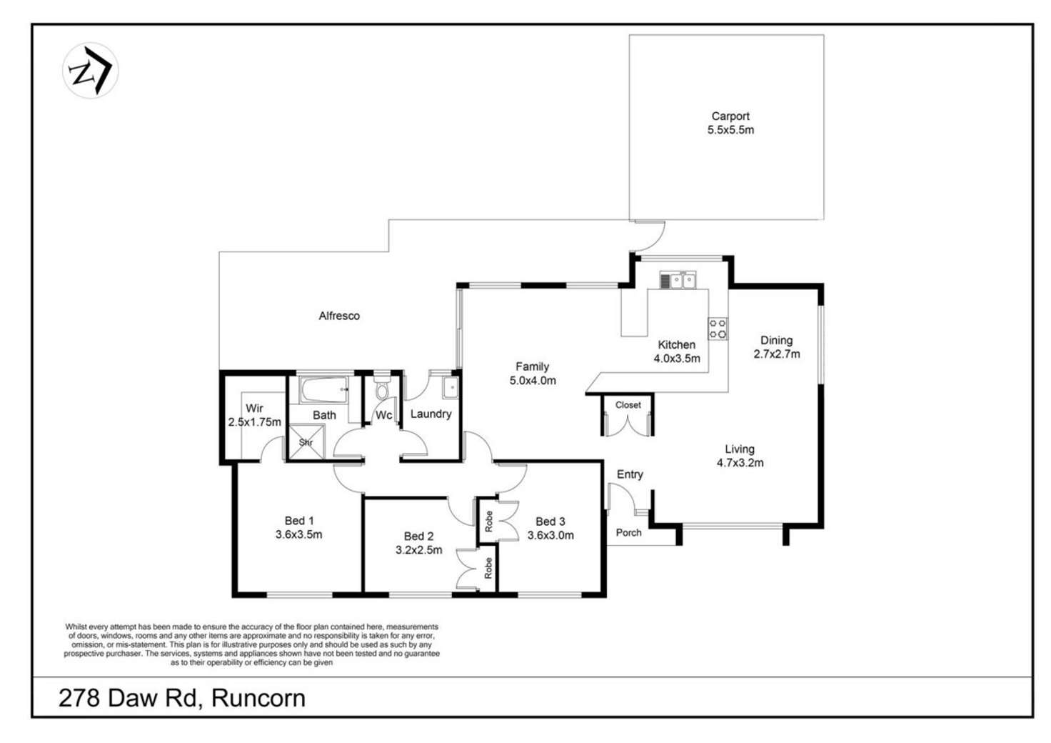 Floorplan of Homely house listing, 278 Daw Road, Runcorn QLD 4113