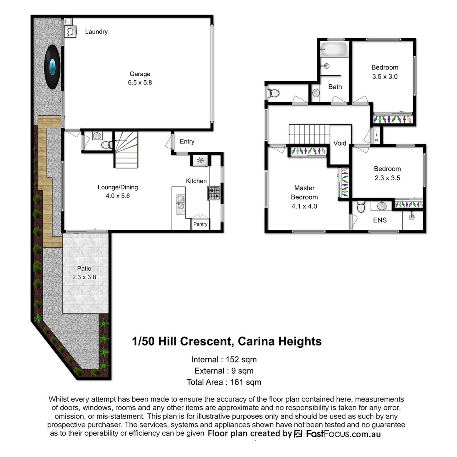 Floorplan of Homely townhouse listing, 1/50 Hill Crescent, Carina Heights QLD 4152