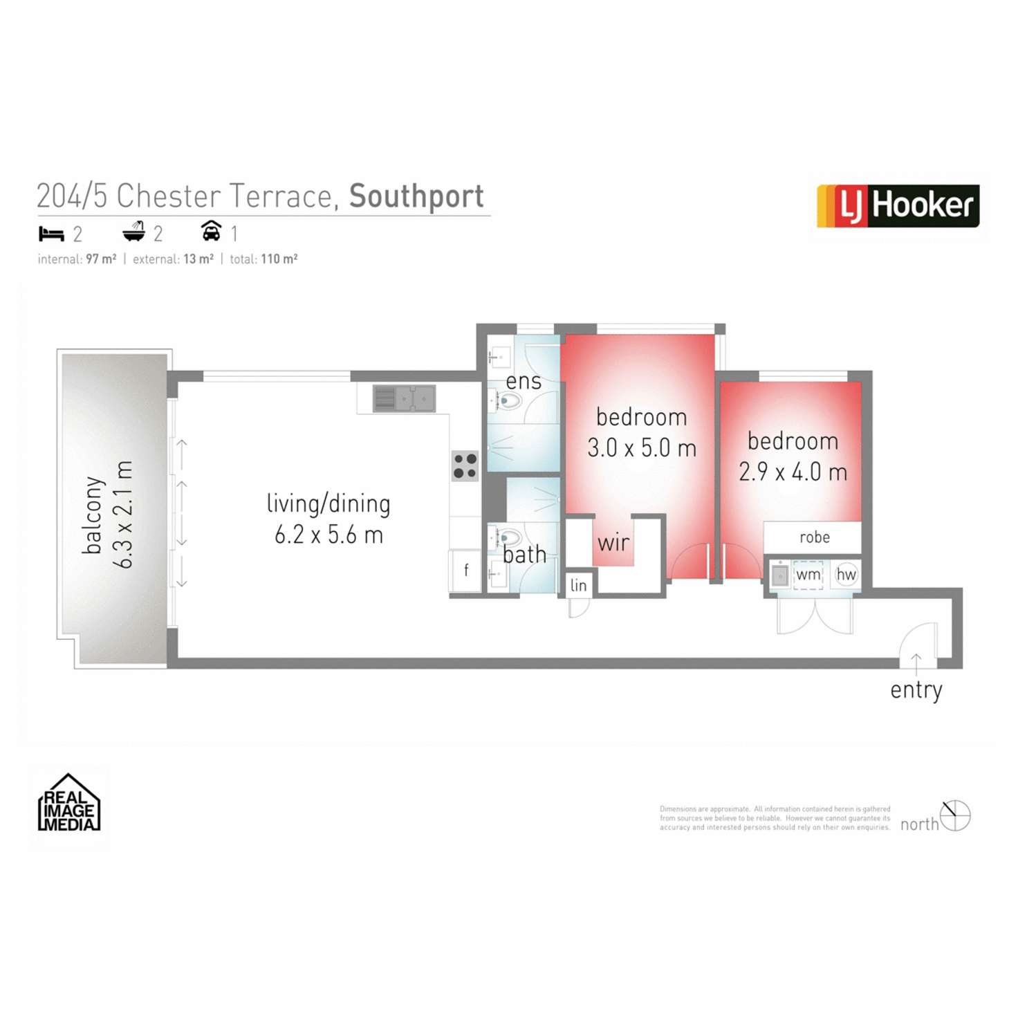 Floorplan of Homely apartment listing, 204/5 Chester Terrace, Southport QLD 4215