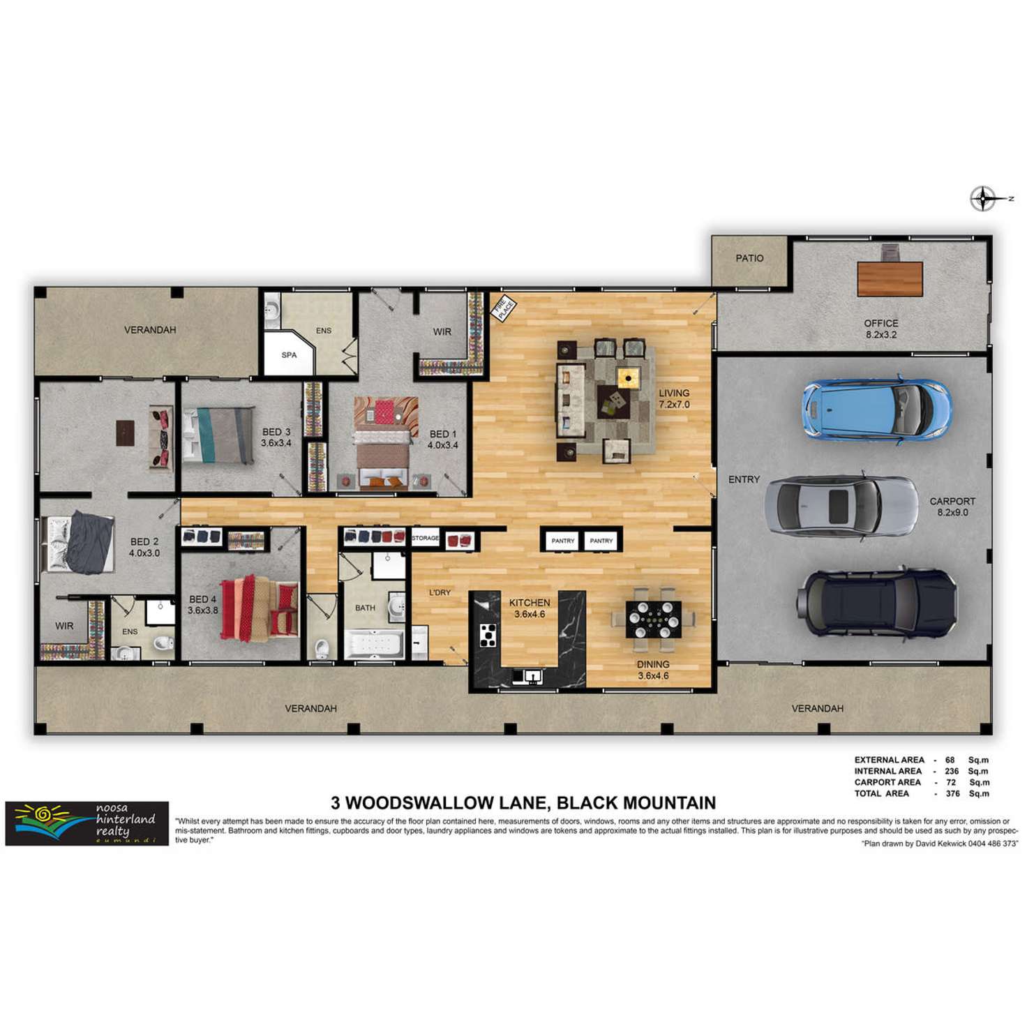 Floorplan of Homely house listing, 3 Woodswallow La, Black Mountain QLD 4563