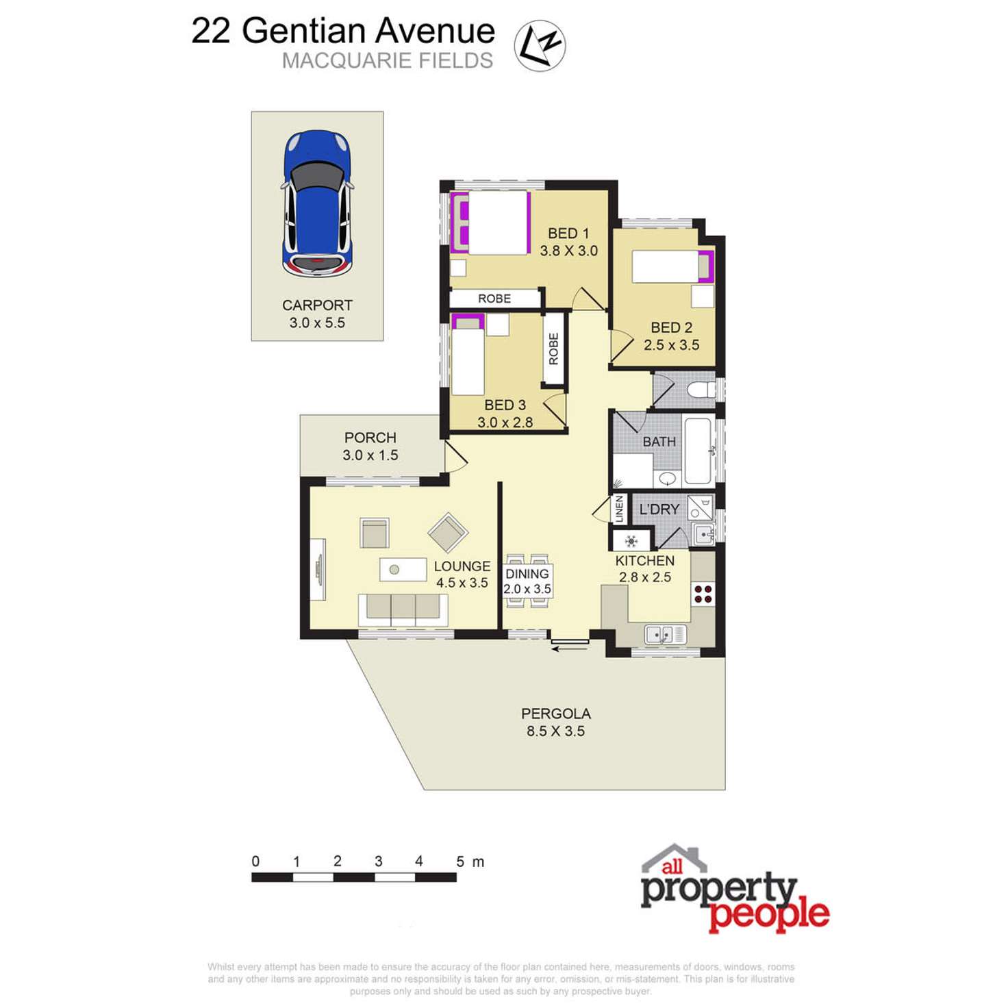 Floorplan of Homely house listing, 22 Gentian Avenue, Macquarie Fields NSW 2564