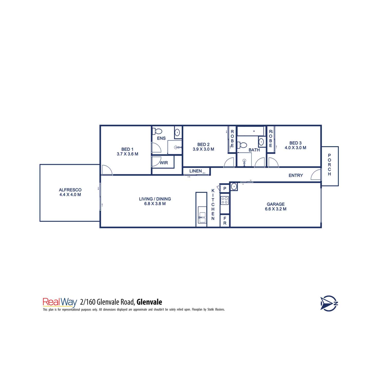 Floorplan of Homely unit listing, 2/160 Glenvale Road, Glenvale QLD 4350