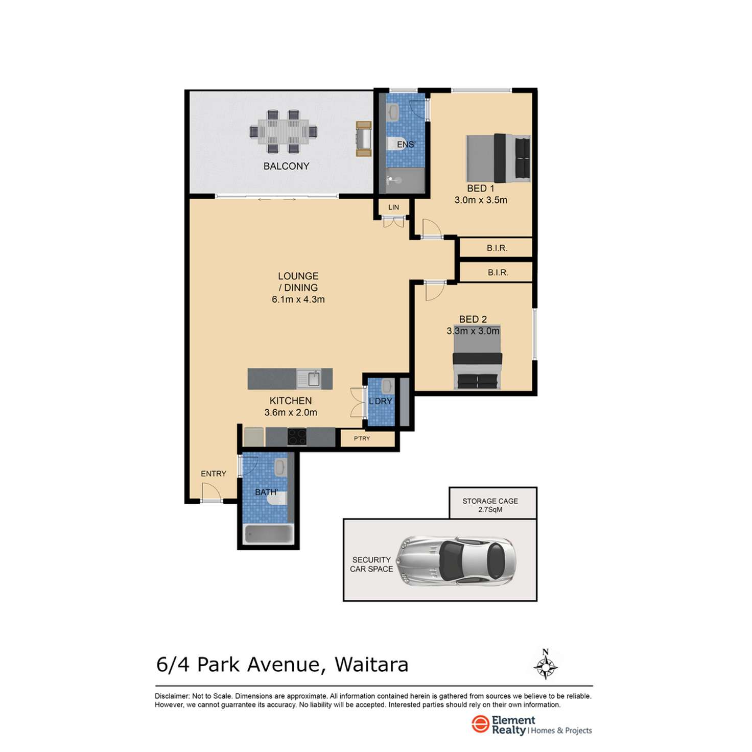 Floorplan of Homely apartment listing, 6/4-6A Park Avenue, Waitara NSW 2077