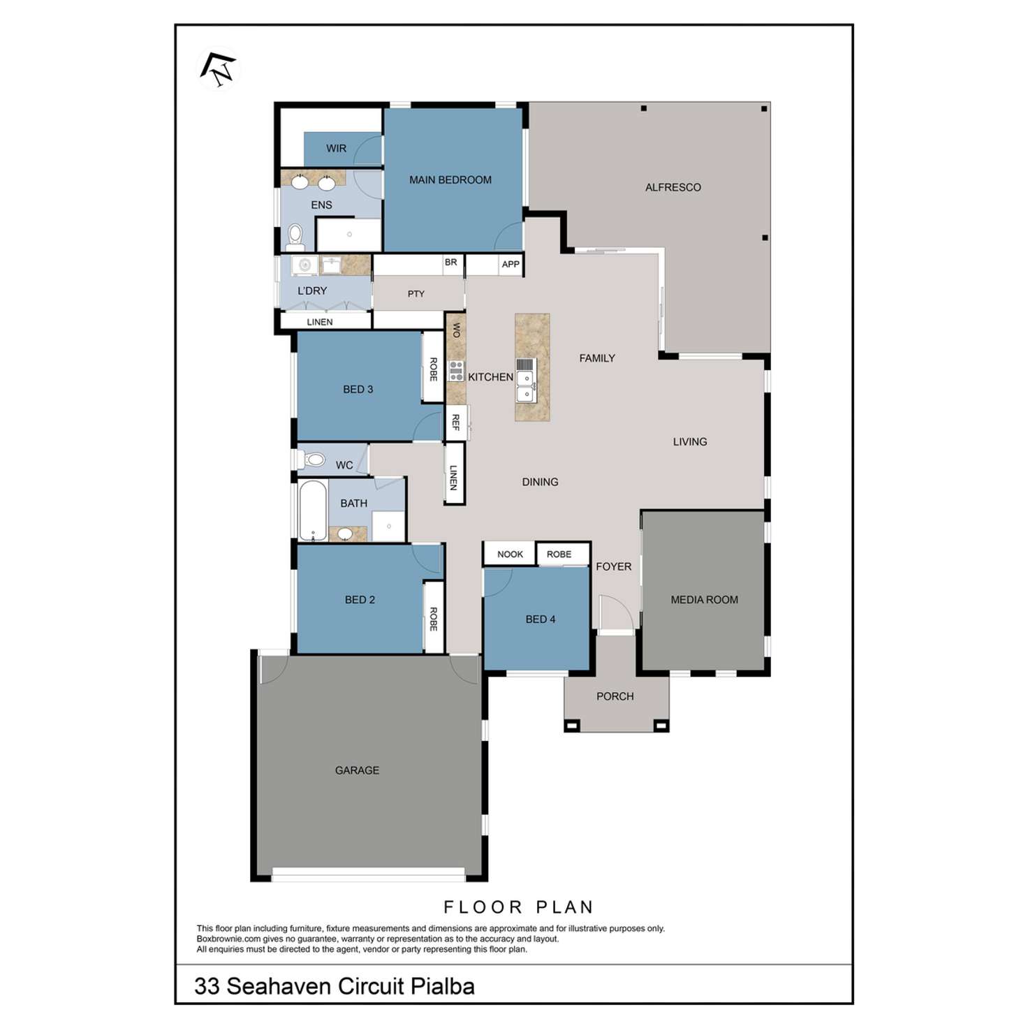 Floorplan of Homely house listing, 33 Seahaven Circuit, Pialba QLD 4655