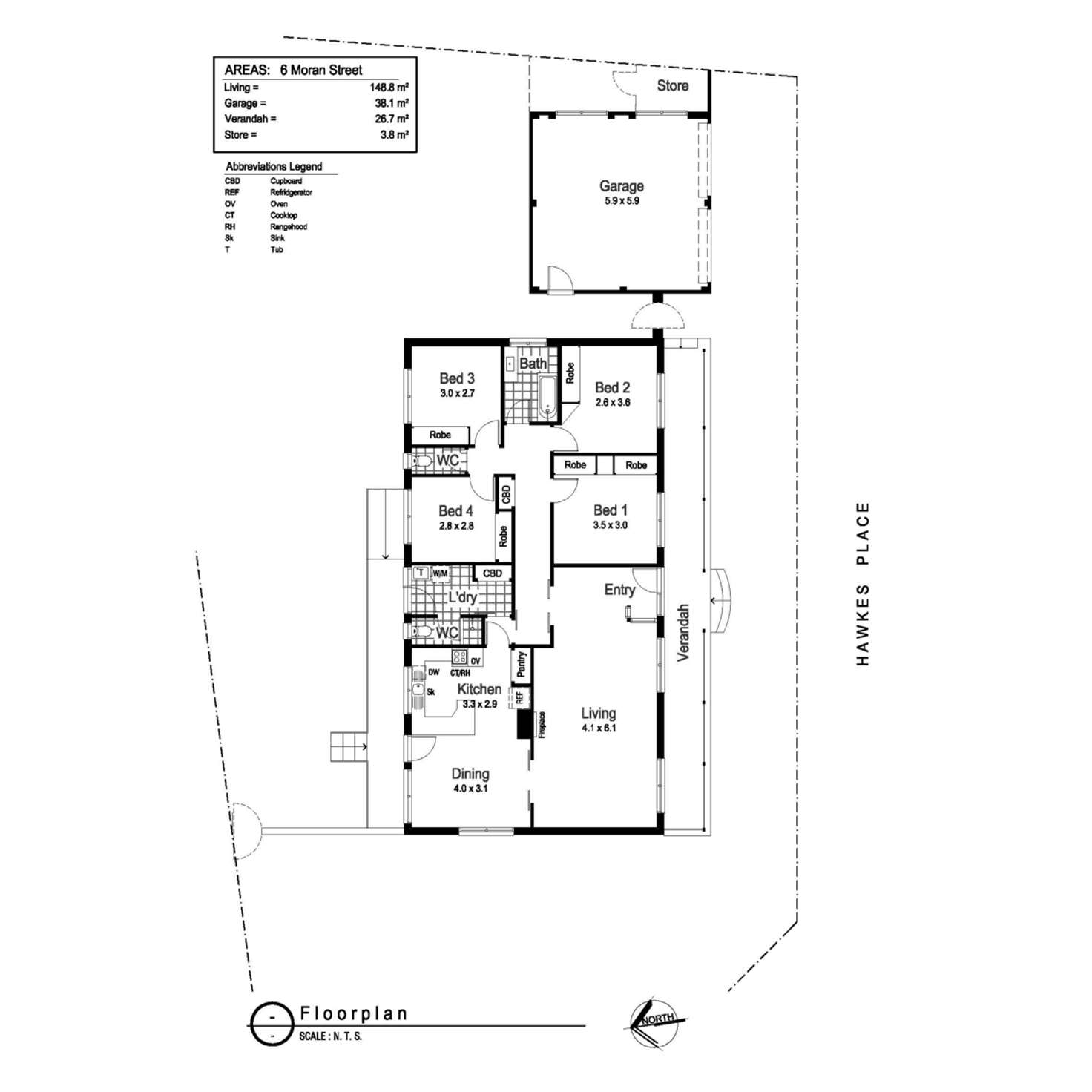 Floorplan of Homely house listing, 6 Moran Street, Tolland NSW 2650