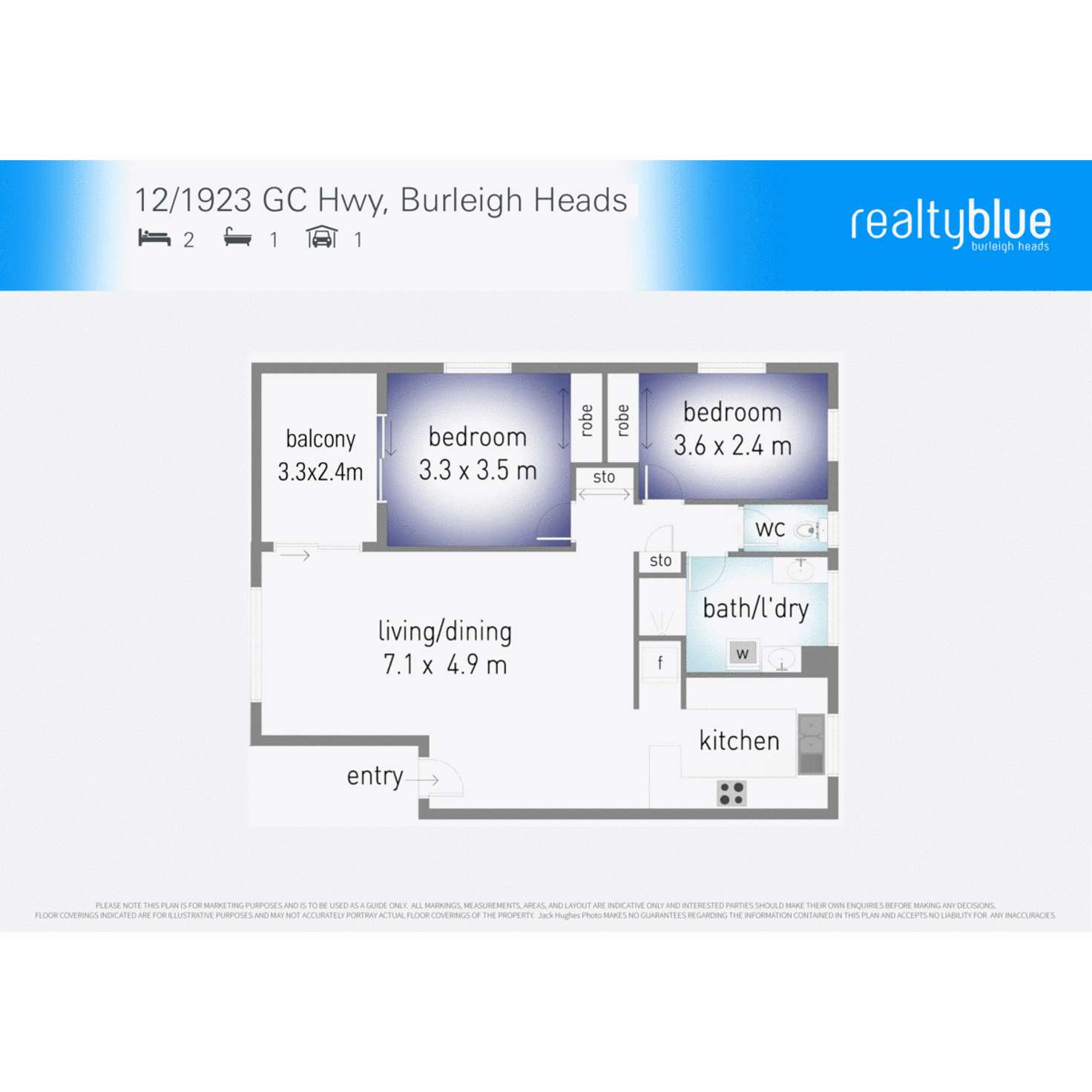 Floorplan of Homely apartment listing, 12/1923 Gold Coast Highway, Burleigh Heads QLD 4220