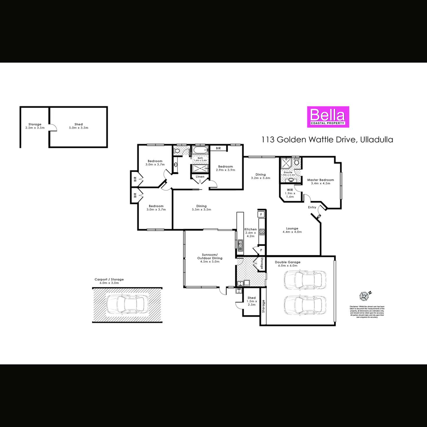 Floorplan of Homely house listing, 113 Golden Wattle Drive, Ulladulla NSW 2539