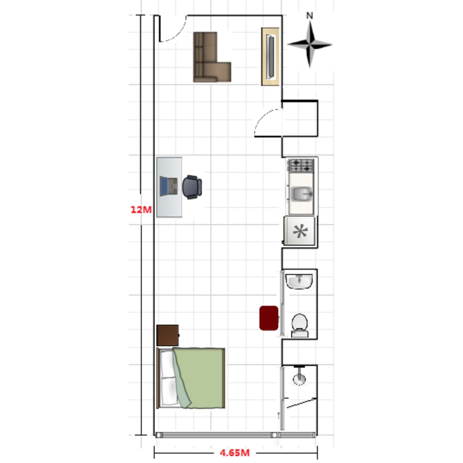 Floorplan of Homely apartment listing, 12G/11A Lachlan Street, Waterloo NSW 2017