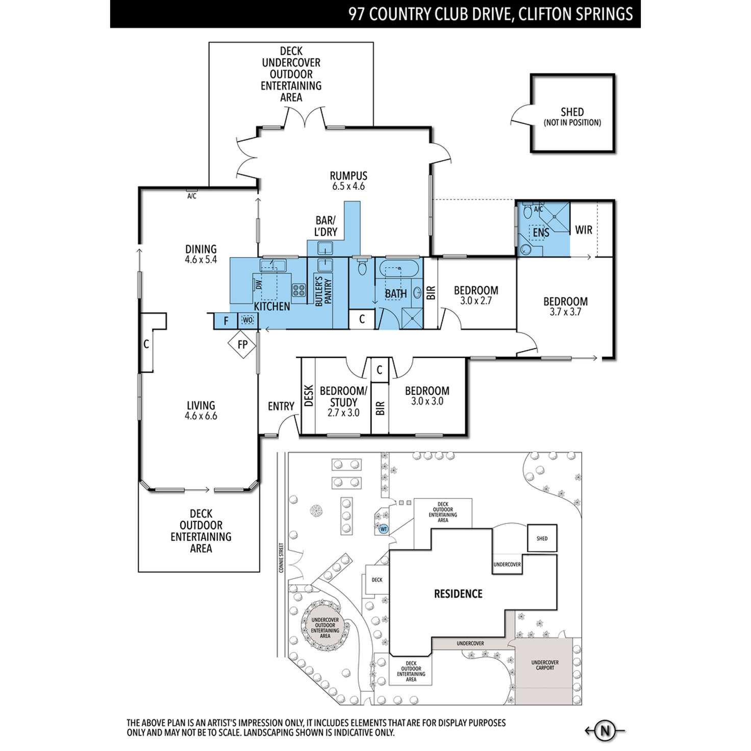 Floorplan of Homely house listing, 97 Country Club Drive, Clifton Springs VIC 3222