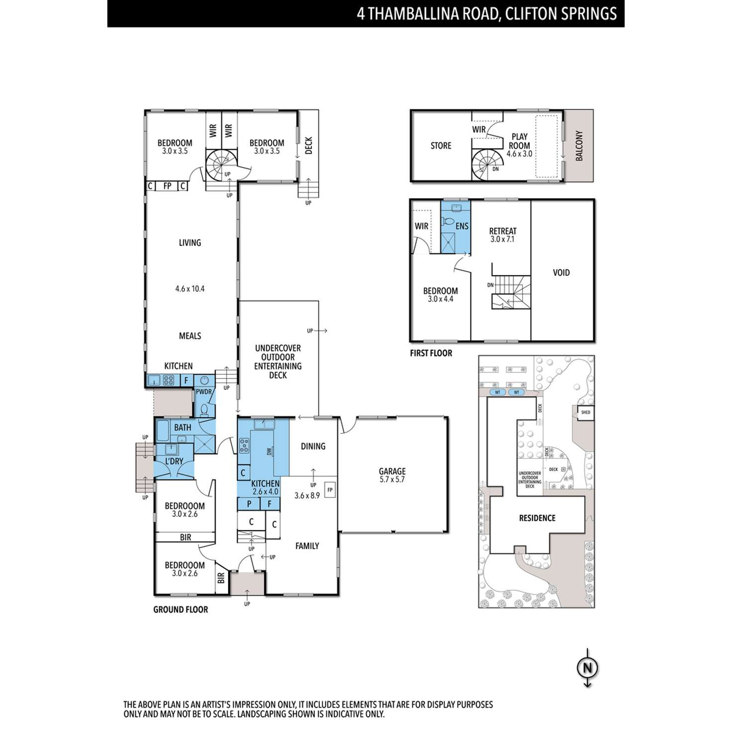 Floorplan of Homely house listing, 4 Thamballina Road, Clifton Springs VIC 3222
