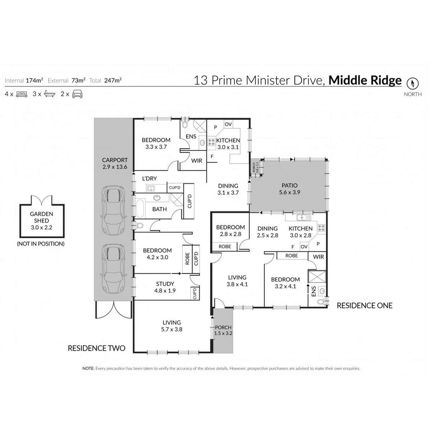 Floorplan of Homely house listing, 13 Prime Minister Drive, Middle Ridge QLD 4350