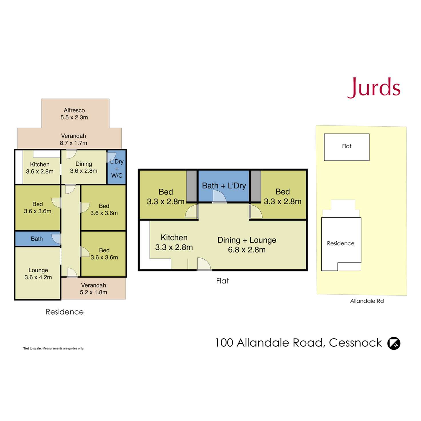 Floorplan of Homely house listing, 100 & 100A Allandale Road, Cessnock NSW 2325