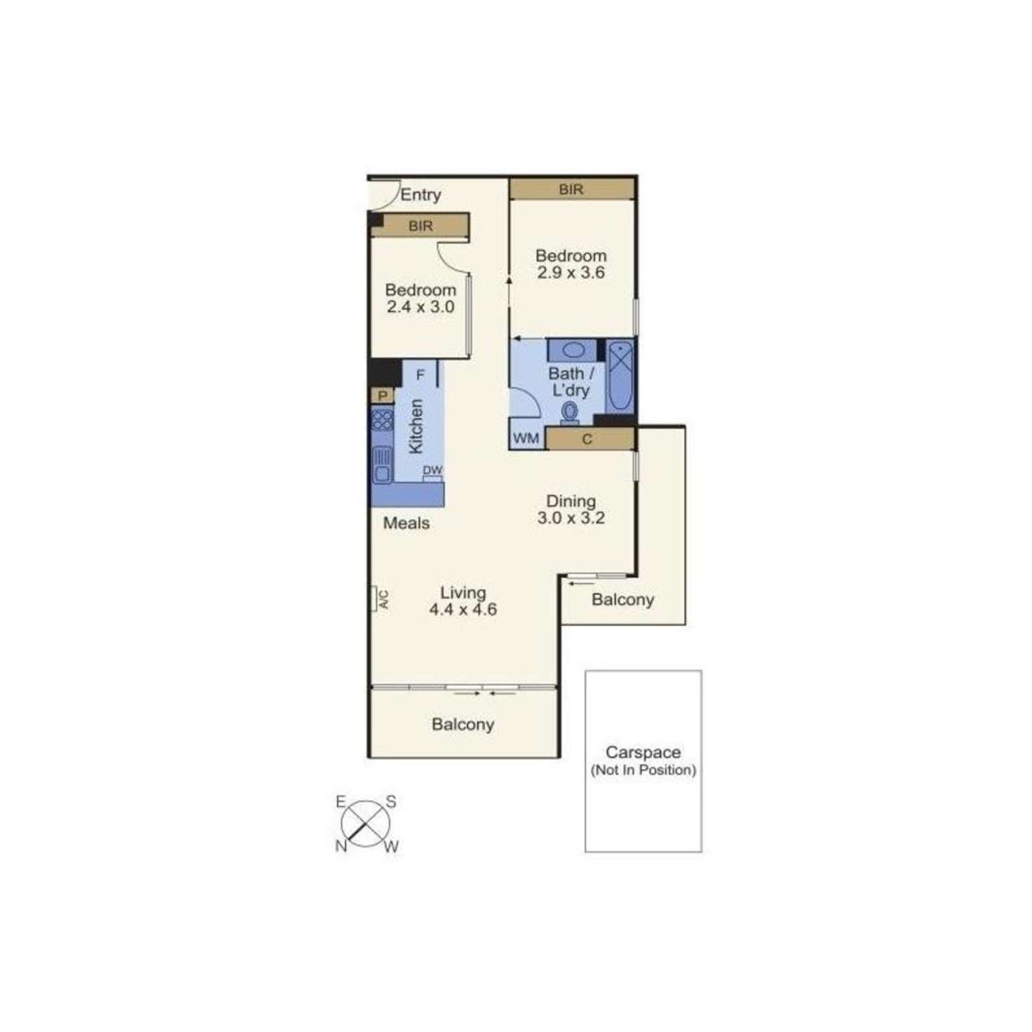 Floorplan of Homely apartment listing, 411/54 Nott Street, Port Melbourne VIC 3207
