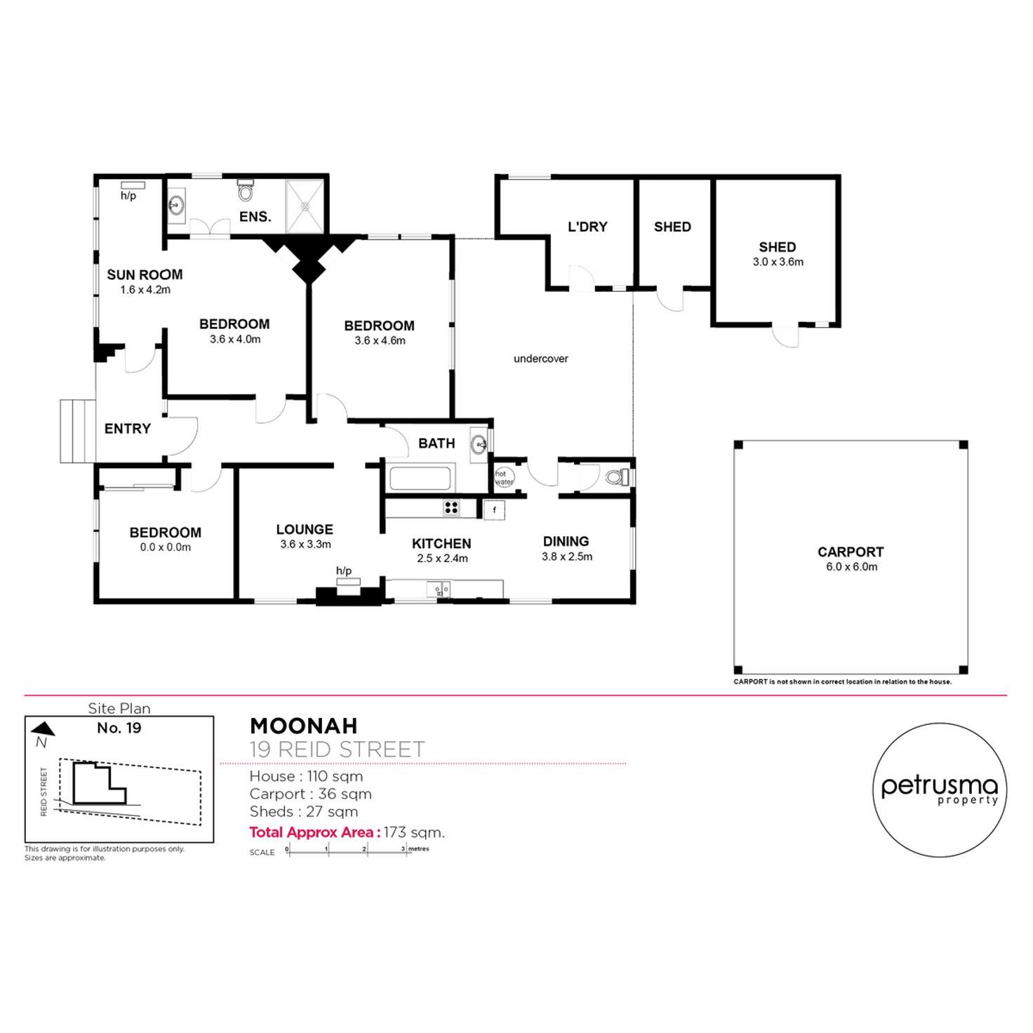 Floorplan of Homely house listing, 19 Reid Street, Moonah TAS 7009