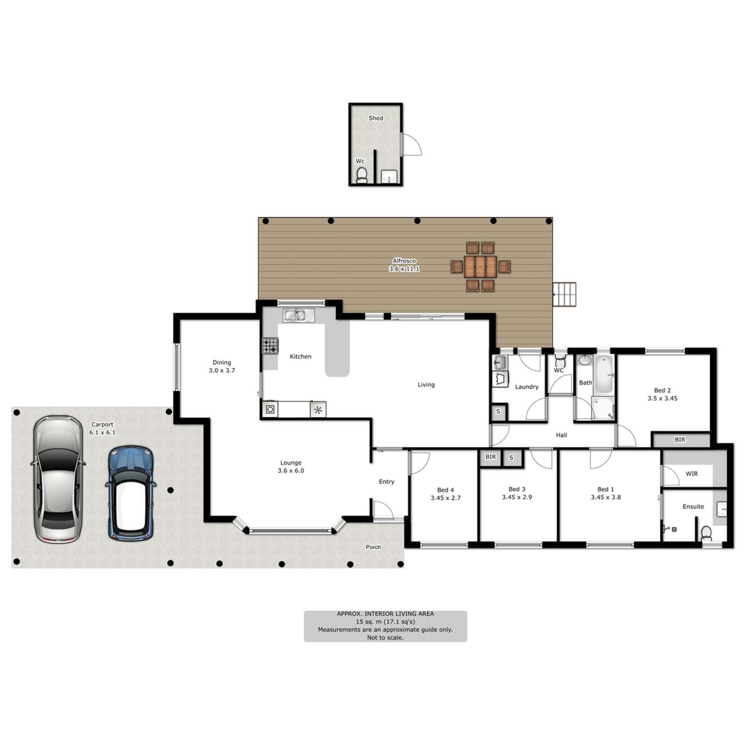 Floorplan of Homely house listing, 13 Hamilton Court, Baranduda VIC 3691