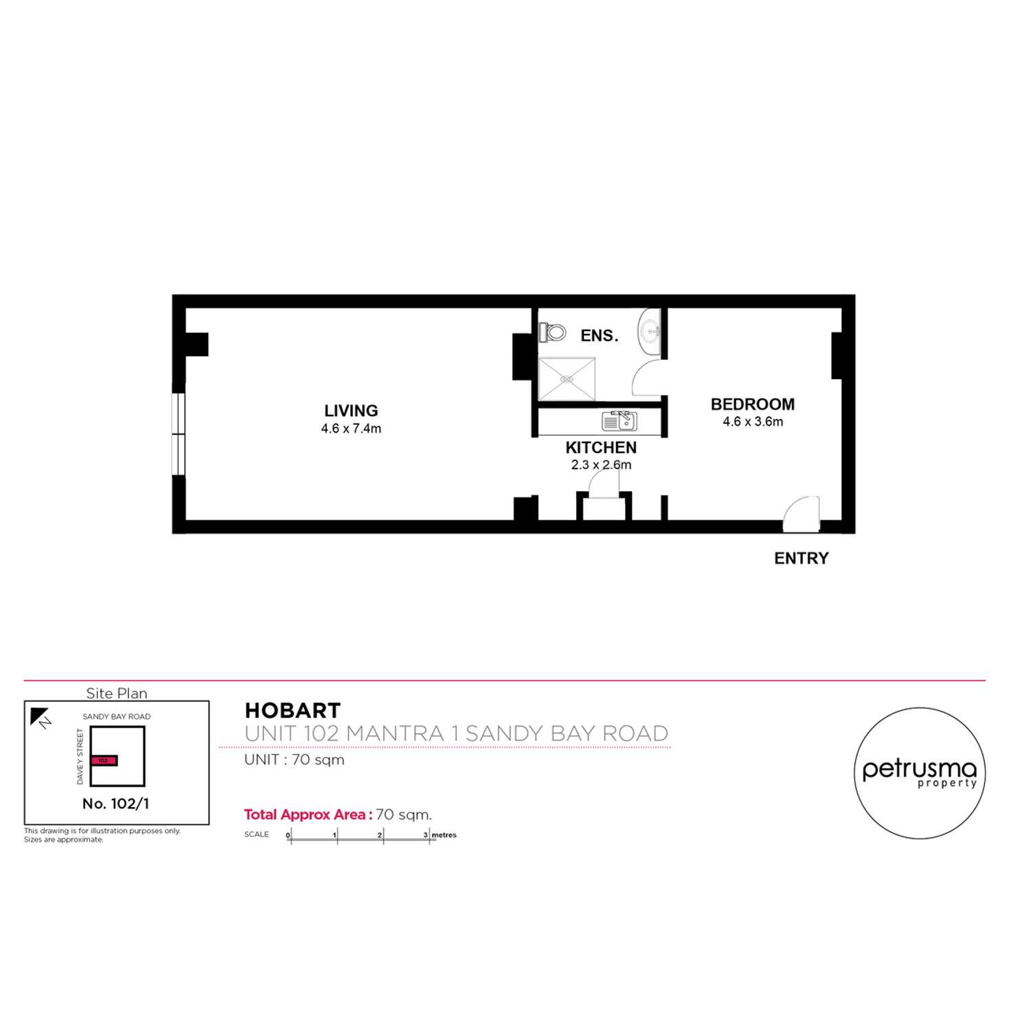 Floorplan of Homely apartment listing, 102/1 Sandy Bay Road, Hobart TAS 7000