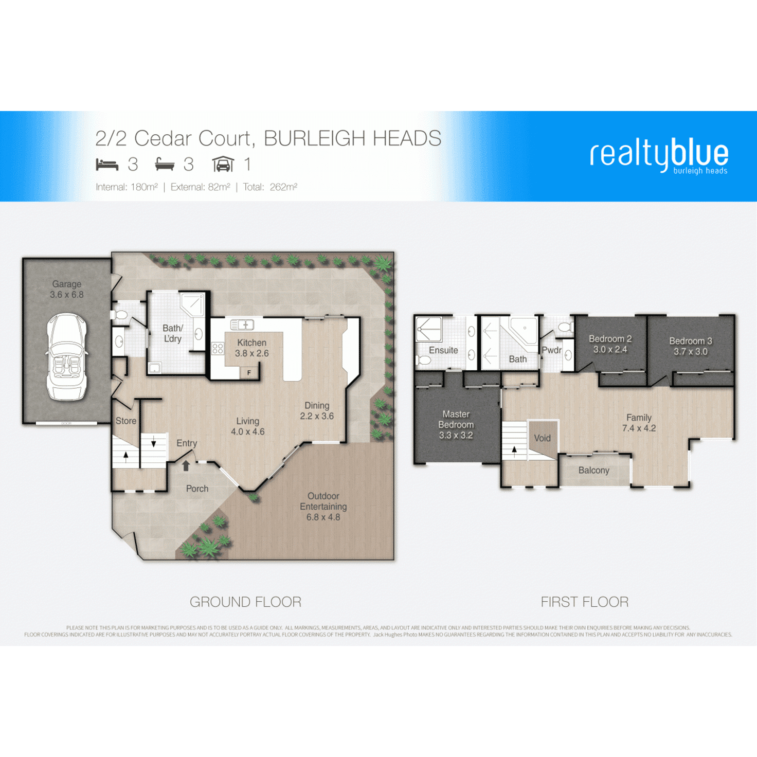 Floorplan of Homely semiDetached listing, 2/2 Cedar Court, Burleigh Heads QLD 4220