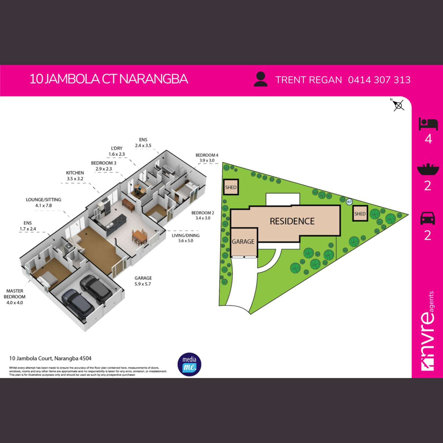 Floorplan of Homely house listing, 10 Jambola Court, Narangba QLD 4504